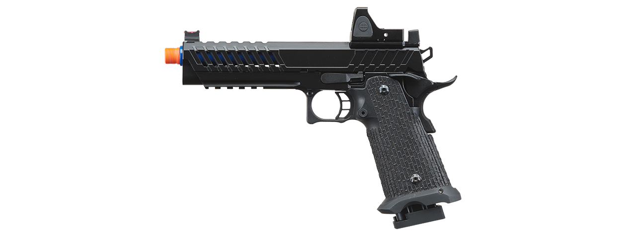 Lancer Tactical Knightshade Hi-Capa Gas Blowback Airsoft Pistol w/ Reflex Red Dot Sight - (Blue)