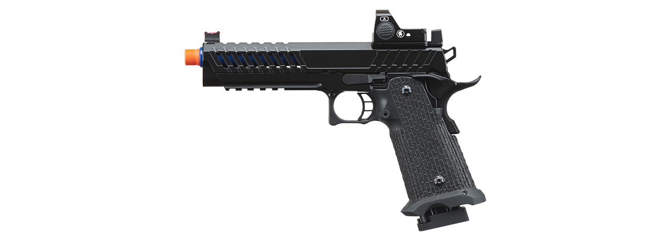 Lancer Tactical Knightshade Hi-Capa Gas Blowback Airsoft Pistol w/ Red Dot Sight - (Blue)