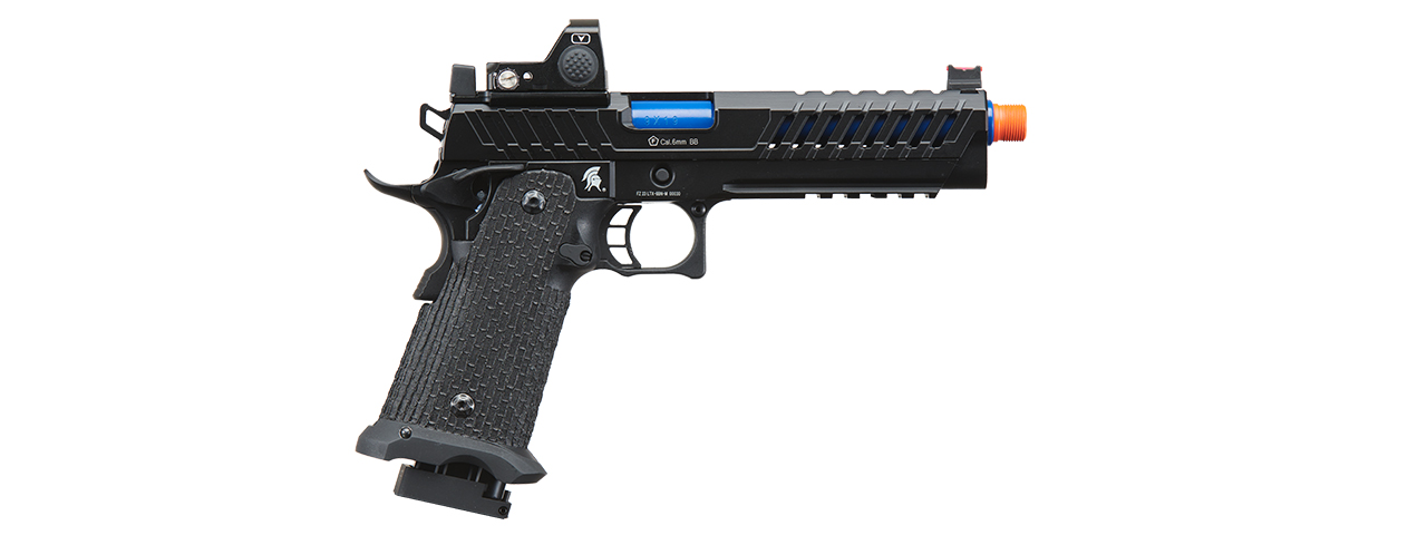 Lancer Tactical Knightshade Hi-Capa Gas Blowback Airsoft Pistol w/ Red Dot Sight - (Blue)