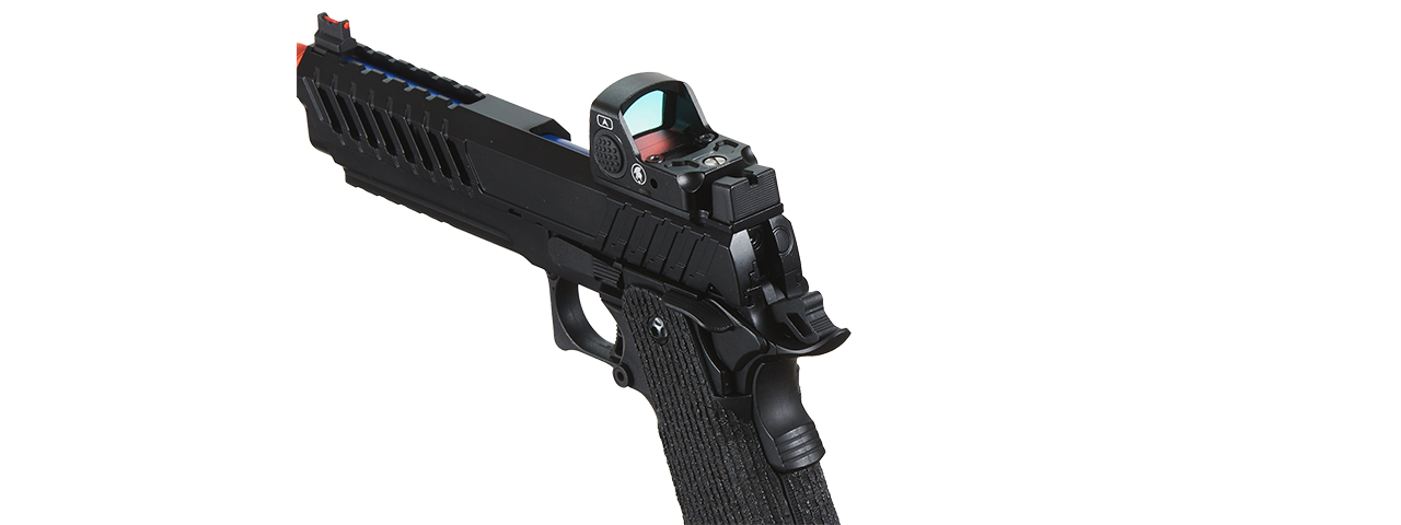 Lancer Tactical Knightshade Hi-Capa Gas Blowback Airsoft Pistol w/ Red Dot Sight - (Blue)