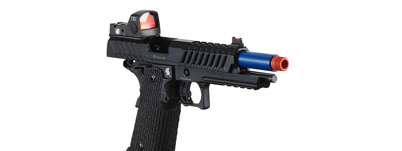 Lancer Tactical Knightshade Hi-Capa Gas Blowback Airsoft Pistol w/ Red Dot Sight - (Blue)