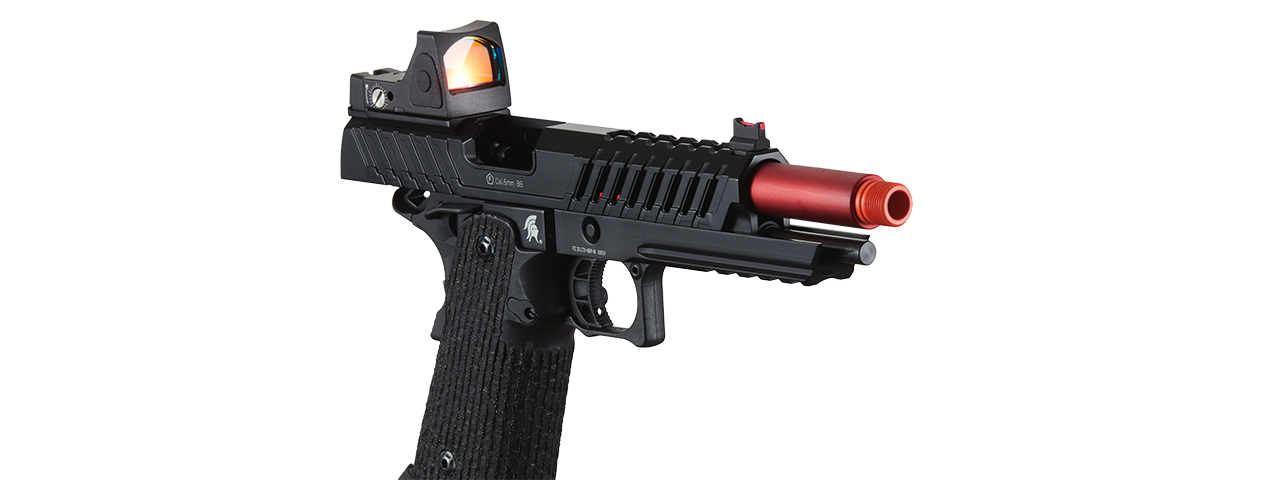 Lancer Tactical Knightshade Hi-Capa Gas Blowback Airsoft Pistol w/ Reflex Red Dot Sight - (Red)