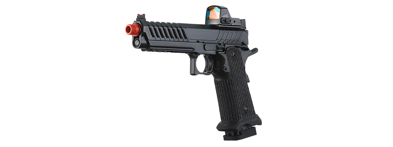 Lancer Tactical Knightshade Hi-Capa Gas Blowback Airsoft Pistol w/ Micro Red Dot Sight - (Red)