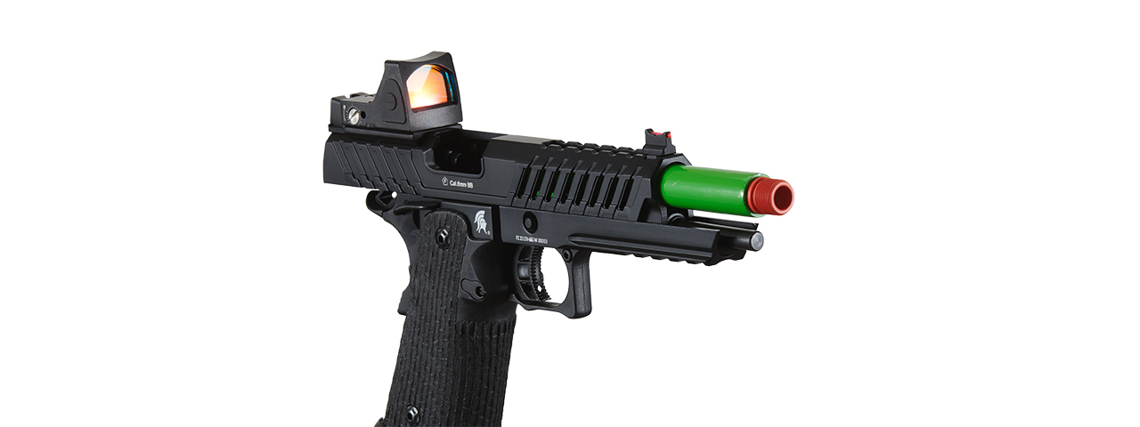 Lancer Tactical Knightshade Hi-Capa Gas Blowback Airsoft Pistol w/ Reflex Red Dot Sight - (Green)