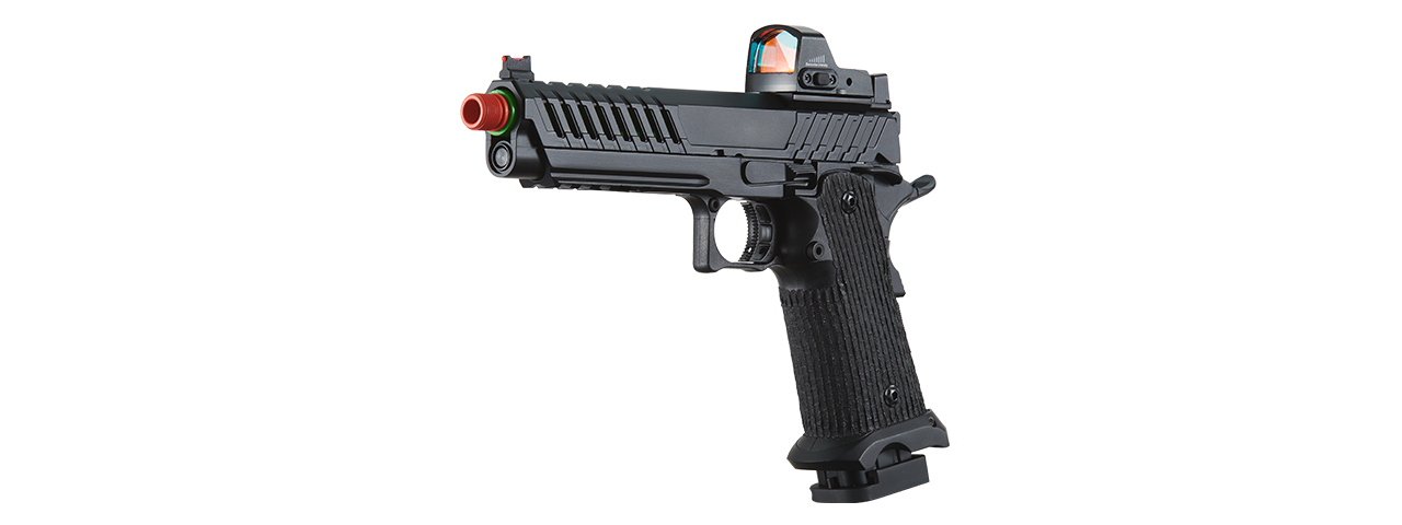 Lancer Tactical Knightshade Hi-Capa Gas Blowback Airsoft Pistol w/ Micro Red Dot Sight - (Green)