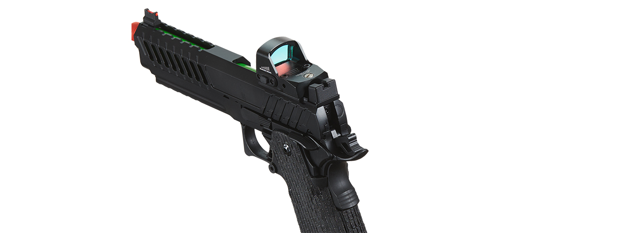 Lancer Tactical Knightshade Hi-Capa Gas Blowback Airsoft Pistol w/ Micro Red Dot Sight - (Green)