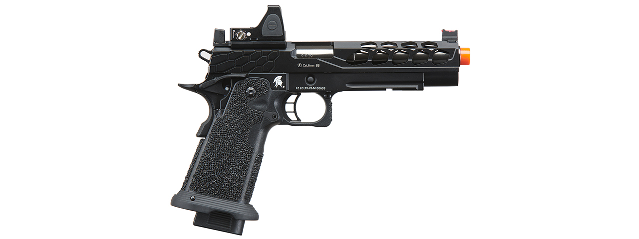 Lancer Tactical Stryk Hi-Capa 5.1 Gas Blowback Airsoft Pistol w/ Reflex Red Dot Sight - (Black)