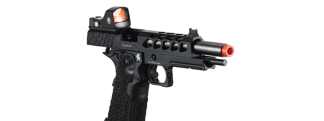 Lancer Tactical Stryk Hi-Capa 5.1 Gas Blowback Airsoft Pistol w/ Micro Red Dot Sight - (Black)
