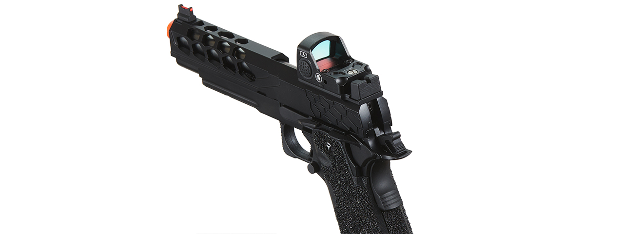 Lancer Tactical Stryk Hi-Capa 5.1 Gas Blowback Airsoft Pistol w/ Red Dot Sight - (Black)