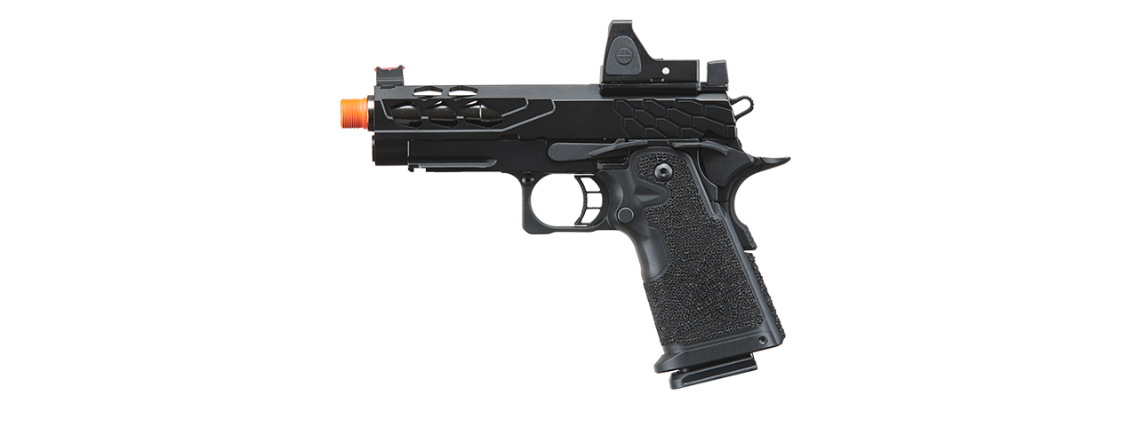 Lancer Tactical Stryk Hi-Capa 4.3 Gas Blowback Airsoft Pistol w/ Reflex Red Dot Sight - (Black)