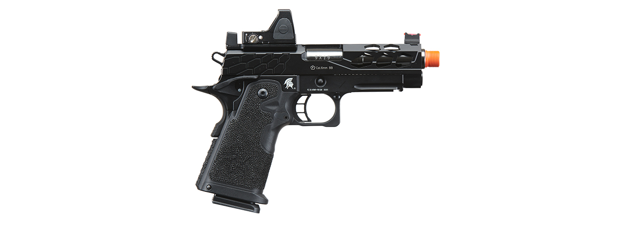 Lancer Tactical Stryk Hi-Capa 4.3 Gas Blowback Airsoft Pistol w/ Reflex Red Dot Sight - (Black)