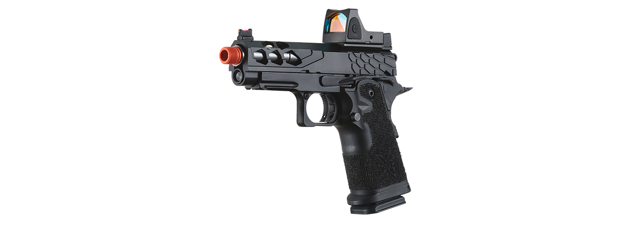 Lancer Tactical Stryk Hi-Capa 4.3 Gas Blowback Airsoft Pistol w/ Reflex Red Dot Sight - (Black)