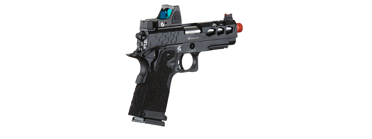 Lancer Tactical Stryk Hi-Capa 4.3 Gas Blowback Airsoft Pistol w/ Reflex Red Dot Sight - (Black)