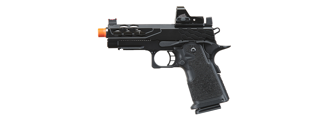 Lancer Tactical Stryk Hi-Capa 4.3 Gas Blowback Airsoft Pistol w/ Micro Red Dot Sight (Black)