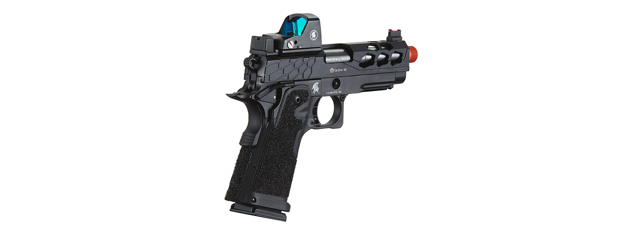 Lancer Tactical Stryk Hi-Capa 4.3 Gas Blowback Airsoft Pistol w/ Micro Red Dot Sight (Black)