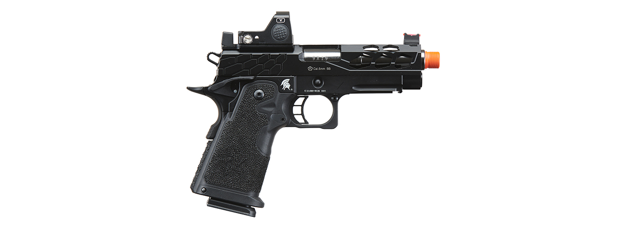 Lancer Tactical Stryk Hi-Capa 4.3 Gas Blowback Airsoft Pistol w/ Red Dot Sight (Black)