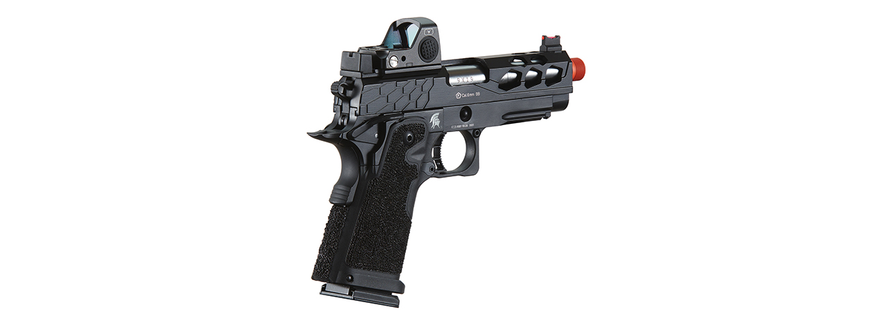 Lancer Tactical Stryk Hi-Capa 4.3 Gas Blowback Airsoft Pistol w/ Red Dot Sight (Black)