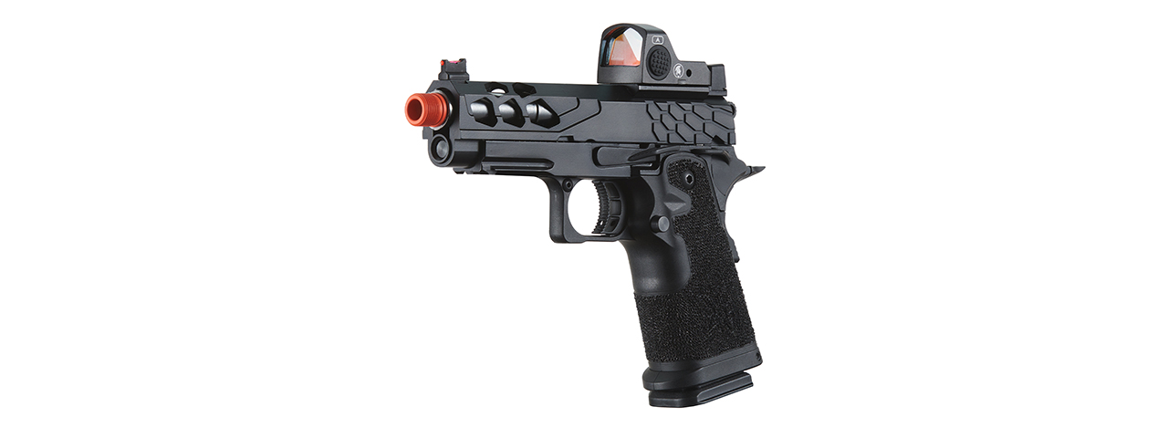 Lancer Tactical Stryk Hi-Capa 4.3 Gas Blowback Airsoft Pistol w/ Red Dot Sight (Black)