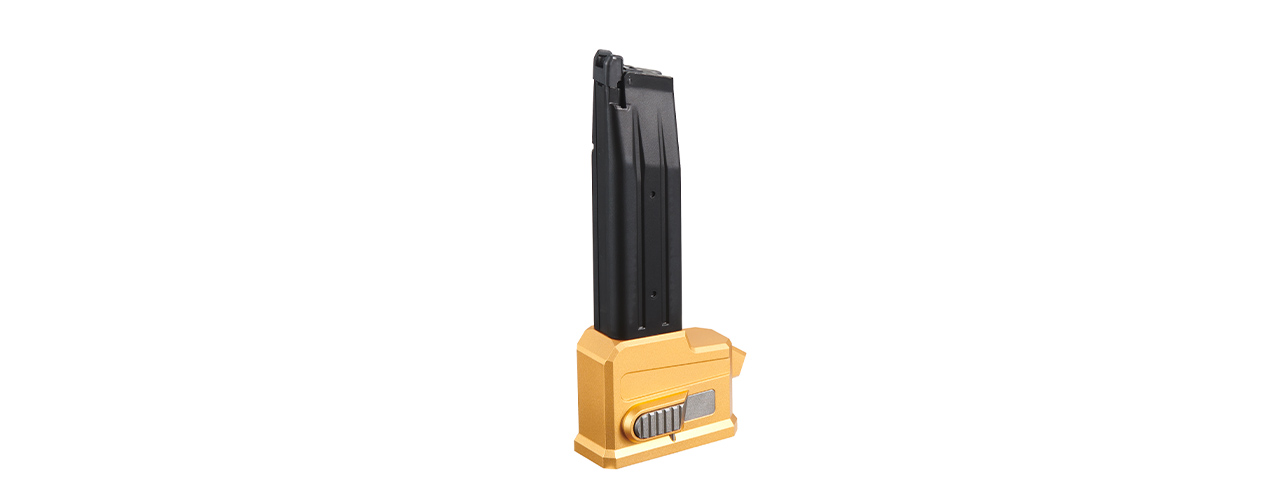 Lancer Tactical HPA AEG M4 Magazine Adaptor For TM HICAPA Airsoft Pistols - (Gold)