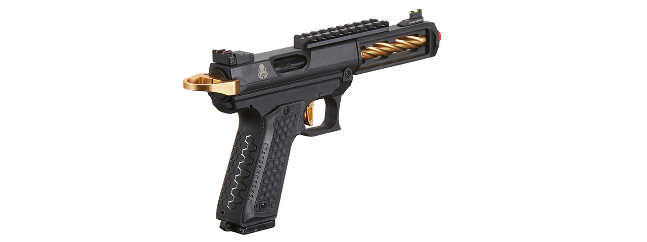 Lancer Tactical x Tandemkross CTHULHU Gas Blow Back Pistol - (Black/Gold)