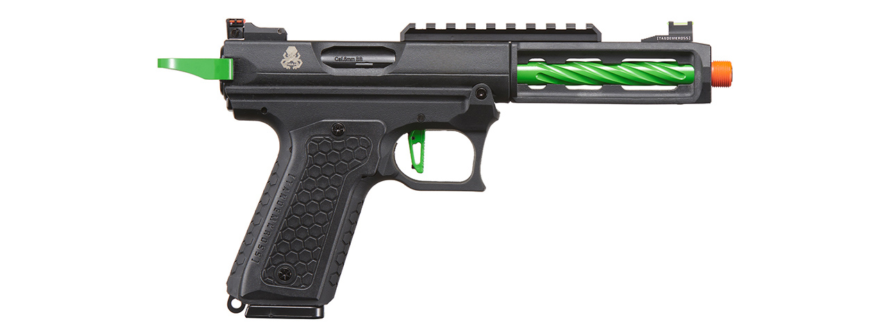 Lancer Tactical x Tandemkross CTHULHU Gas Blow Back Pistol - (Black/Green)