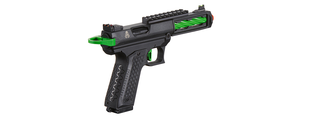 Lancer Tactical x Tandemkross CTHULHU Gas Blow Back Pistol - (Black/Green)