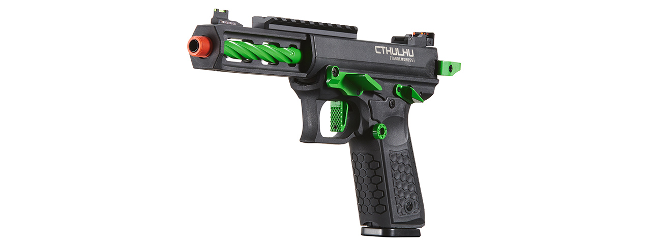 Lancer Tactical x Tandemkross CTHULHU Gas Blow Back Pistol - (Black/Green)