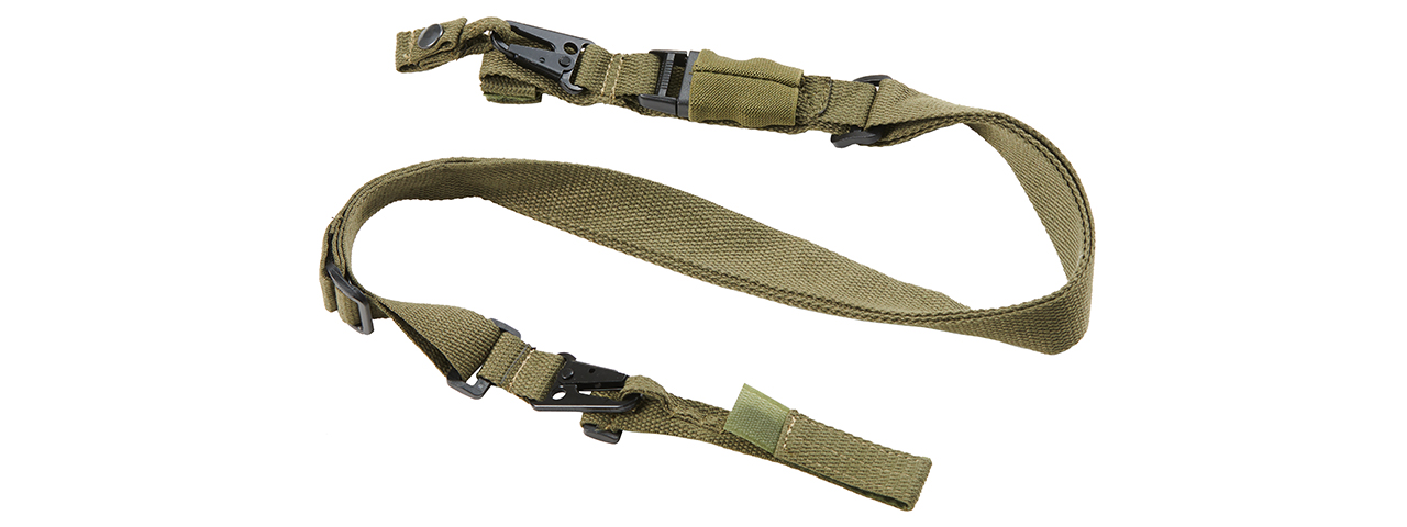 8 Fields MP5/G3/M4 Canvas 2-Point Gun Sling - (OD Green)