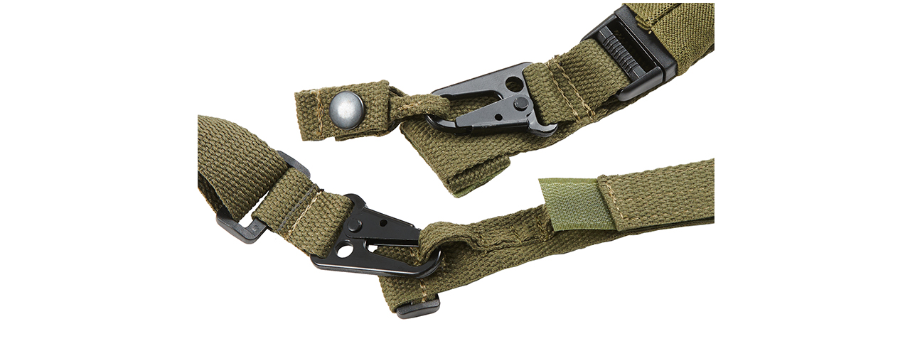 8 Fields MP5/G3/M4 Canvas 2-Point Gun Sling - (OD Green)