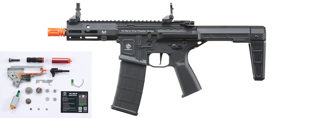 Poseidon Punisher 6" QRF AEGR Rifle w/ Medusa Mosfet - (Black)