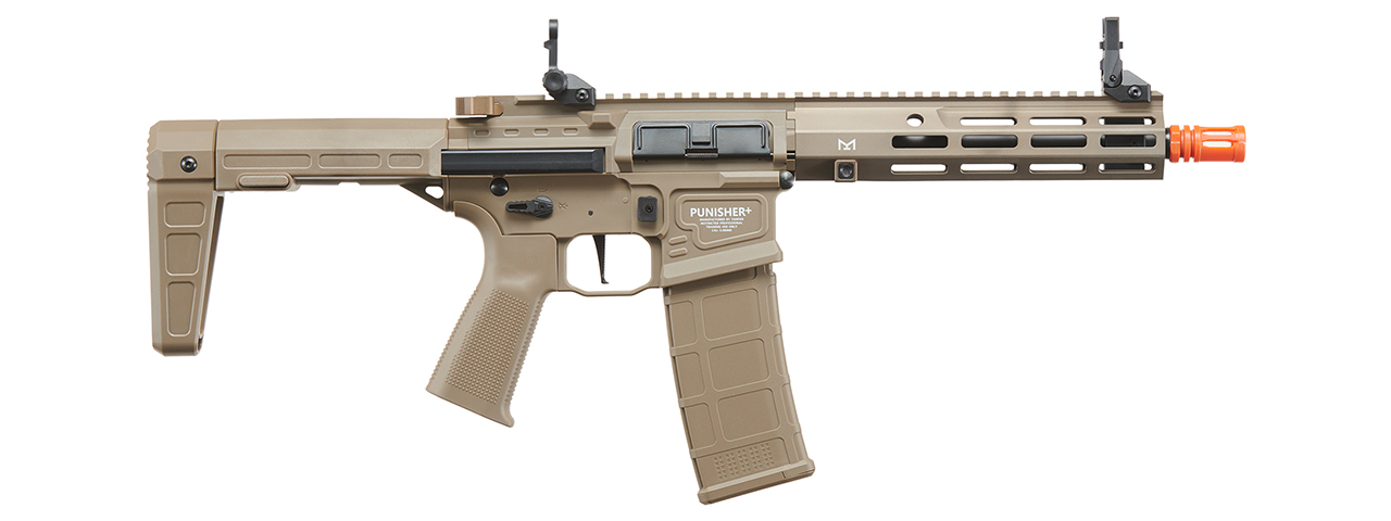 Poseidon Punisher 9" PDW AEGR Rifle w/ Trigger Switch - (Tan) - Click Image to Close