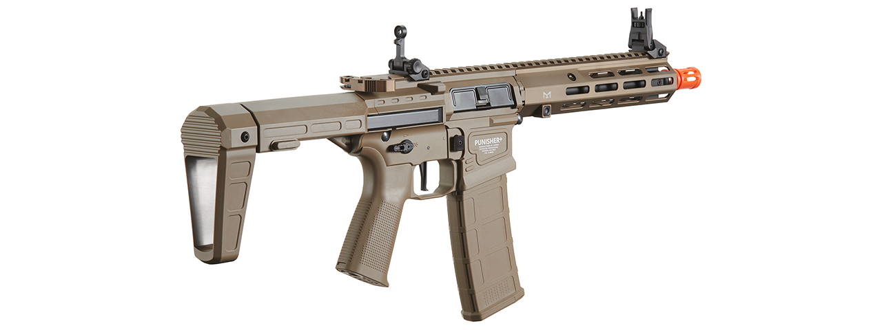 Poseidon Punisher 9" PDW AEGR Rifle w/ Trigger Switch - (Tan) - Click Image to Close