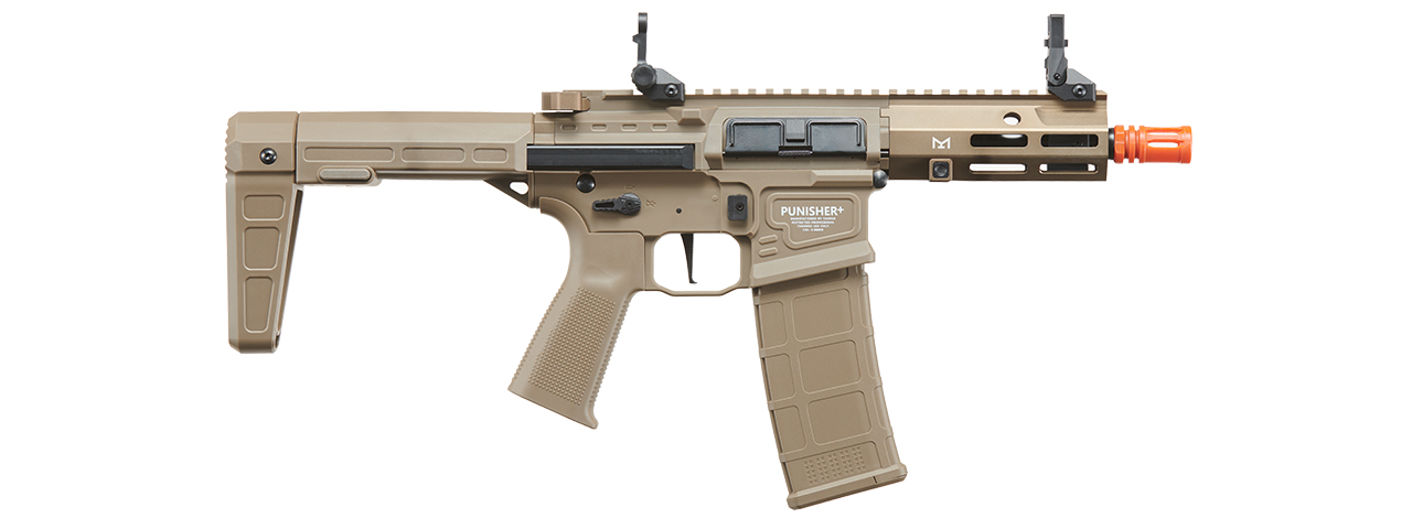 Poseidon Punisher 6" QRF AEGR Rifle w/ Trigger Switch - (Tan) - Click Image to Close