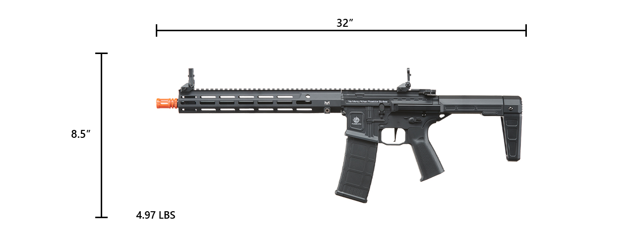 Poseidon Punisher 14" AEGR Rifle w/ Trigger Switch - (Black) - Click Image to Close