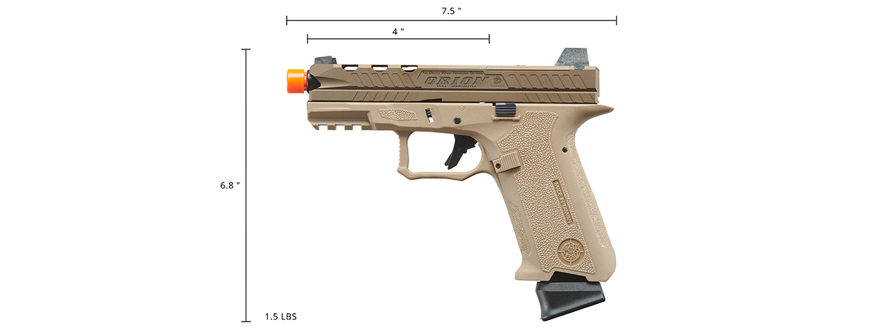 Poseidon Orion Performance Series GBB Pistol No.1 - (Tan)