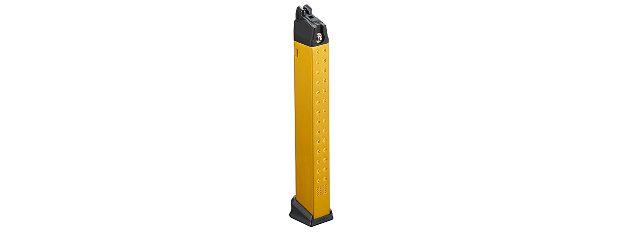 Poseidon 50 Round Green Gas Magazine for Orion GBBP - (Gold) - Click Image to Close