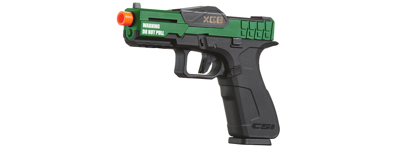 Poseidon CSI XG8 Gas Blow Back Aluminum Pistol - (Metal/OD Green) - Click Image to Close