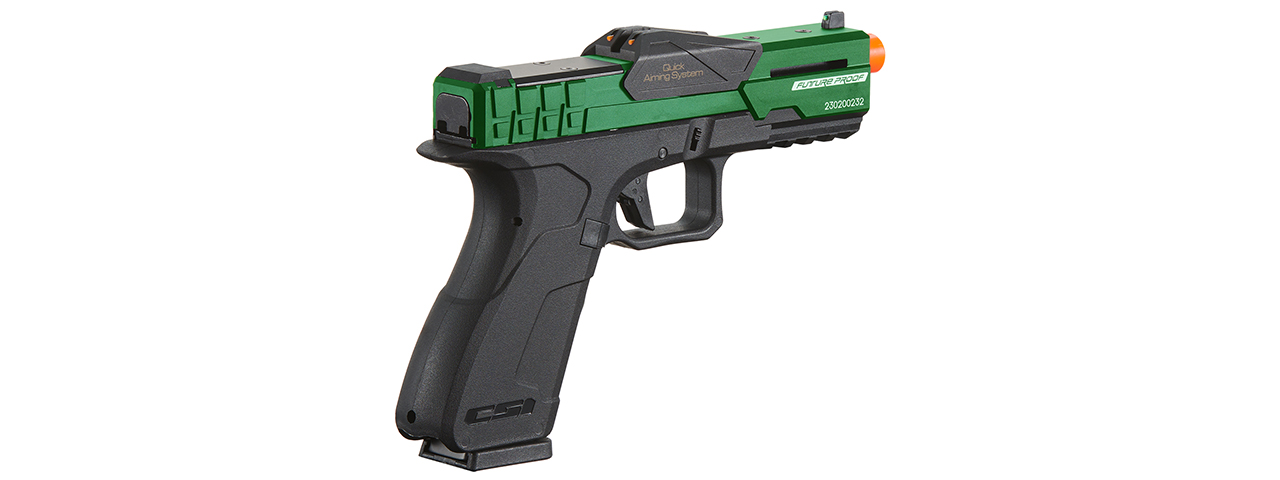 Poseidon CSI XG8 Gas Blow Back Aluminum Pistol - (Metal/OD Green)