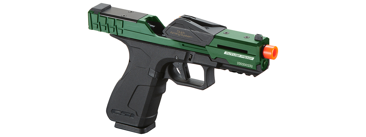 Poseidon CSI XG8 Gas Blow Back Aluminum Pistol - (Metal/OD Green)