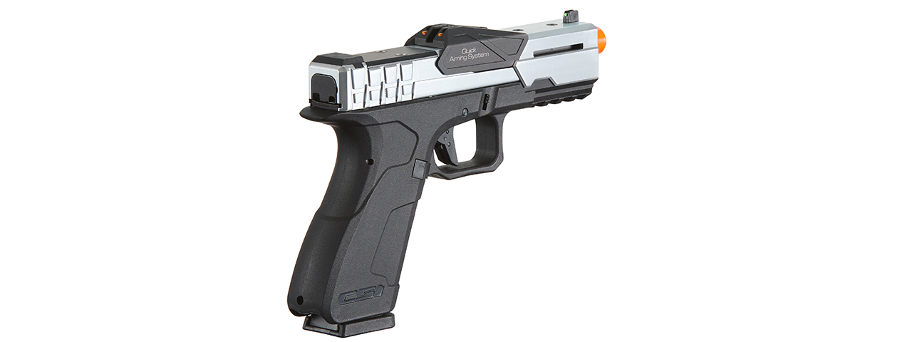 Poseidon CSI XG8 Gas Blow Back Aluminum Pistol - (Metal/Silver)