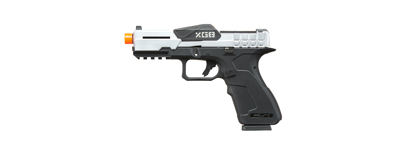 Poseidon CSI XG8 Gas Blow Back Aluminum Pistol - (Metal/Silver)