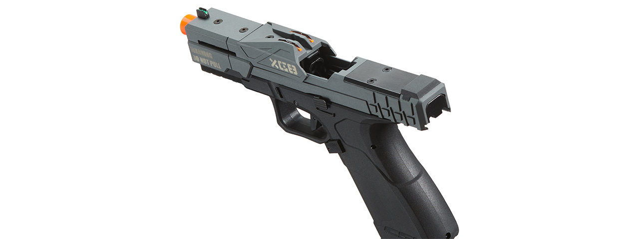 Poseidon CSI XG8 Gas Blow Back Aluminum Pistol - (Gray/Black)