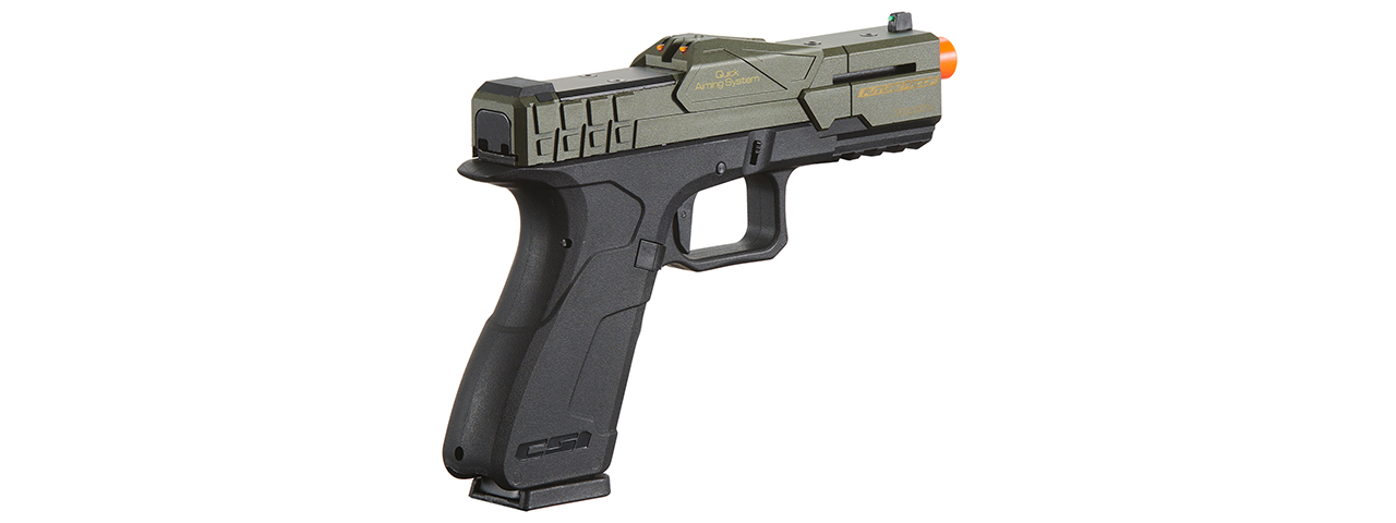 Poseidon CSI XG8 Gas Blow Back Aluminum Pistol - (OD Green/Black)