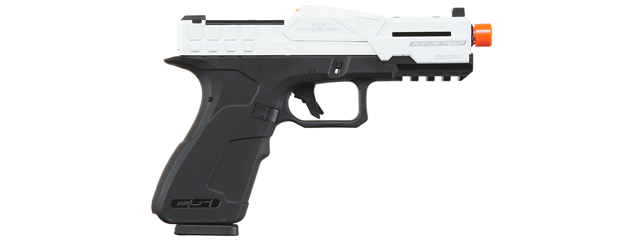 Poseidon CSI XG8 Gas Blow Back Aluminum Pistol - (White/Black)