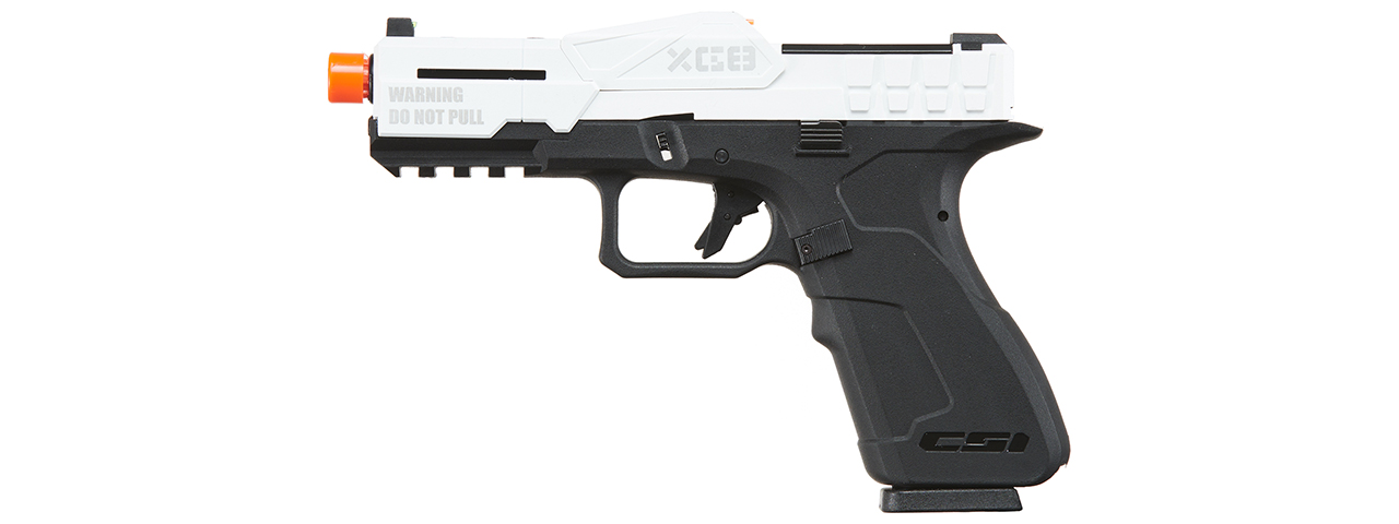 Poseidon CSI XG8 Gas Blow Back Aluminum Pistol - (White/Black)