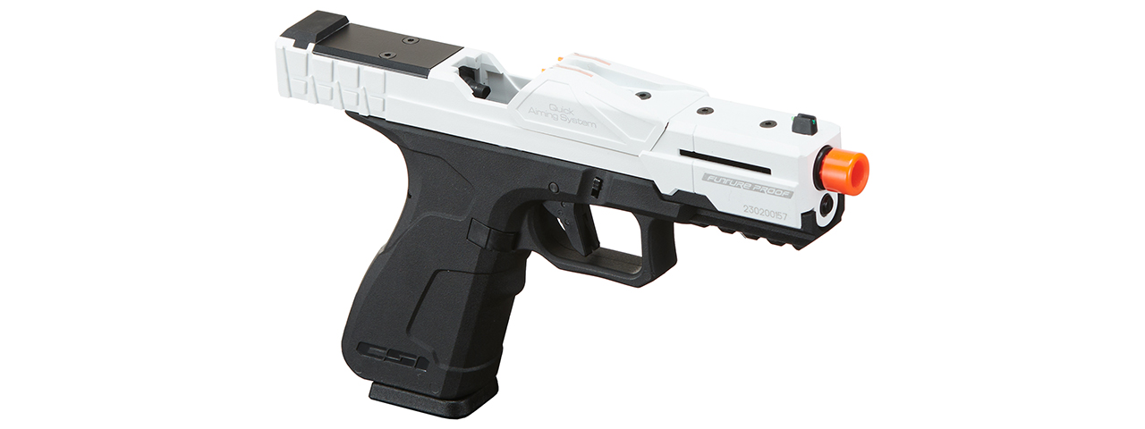 Poseidon CSI XG8 Gas Blow Back Aluminum Pistol - (White/Black)