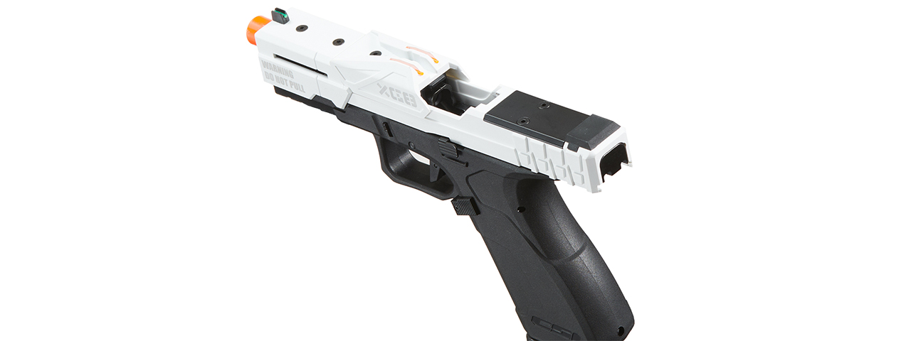 Poseidon CSI XG8 Gas Blow Back Aluminum Pistol - (White/Black)