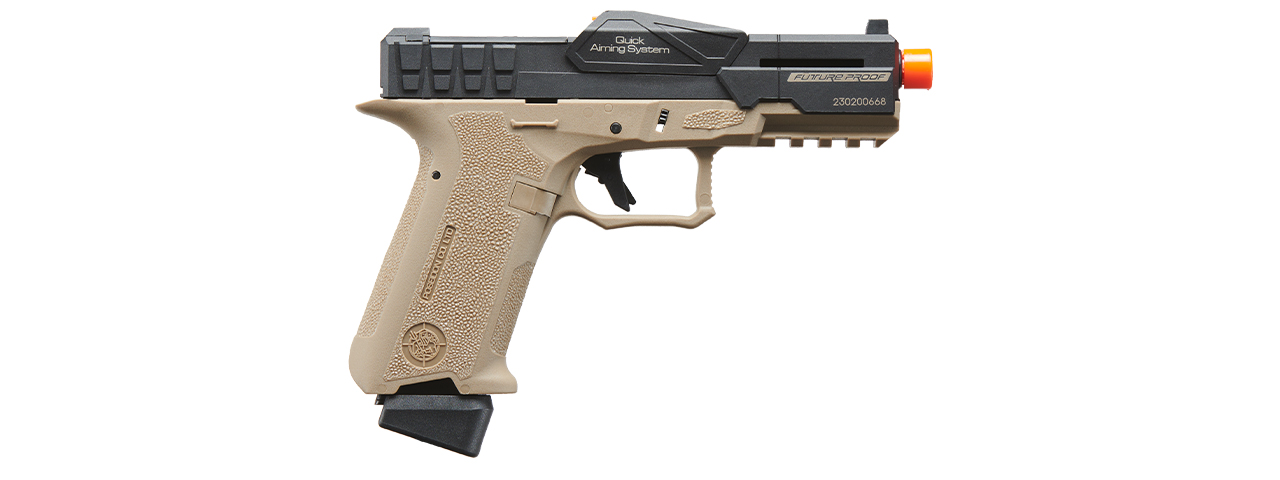 Poseidon CSI XG8 Close Combat Tactical GBB Pistol - (Black/Tan)