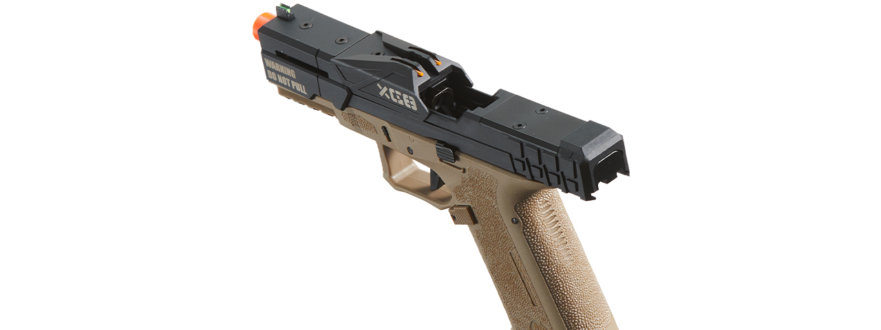 Poseidon CSI XG8 Close Combat Tactical GBB Pistol - (Black/Tan)