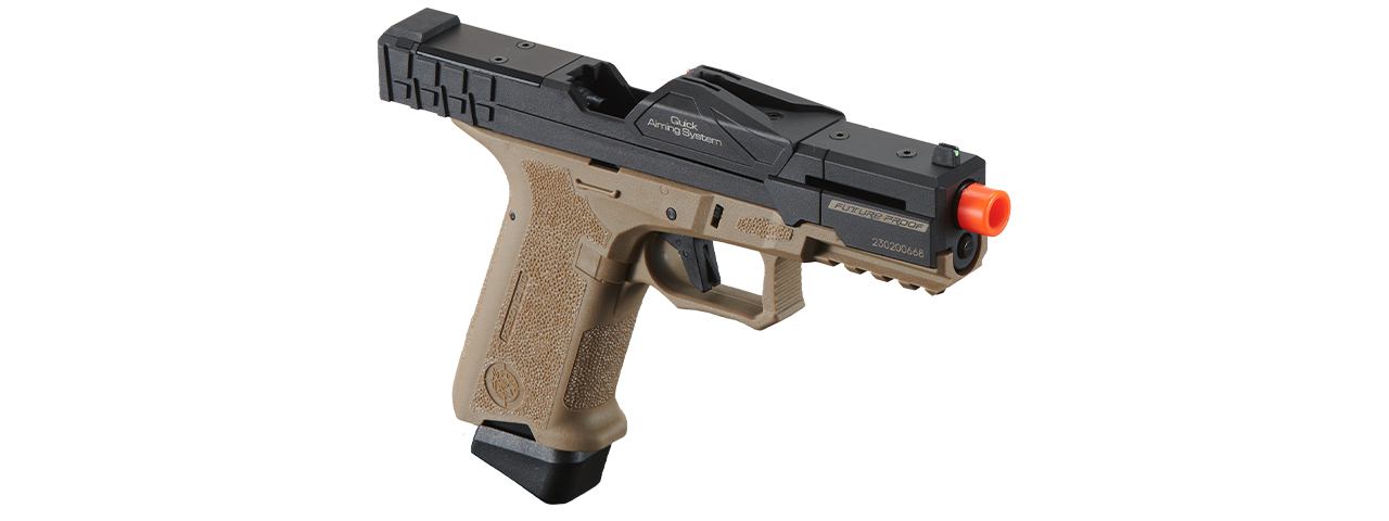 Poseidon CSI XG8 Close Combat Tactical GBB Pistol - (Black/Tan) - Click Image to Close